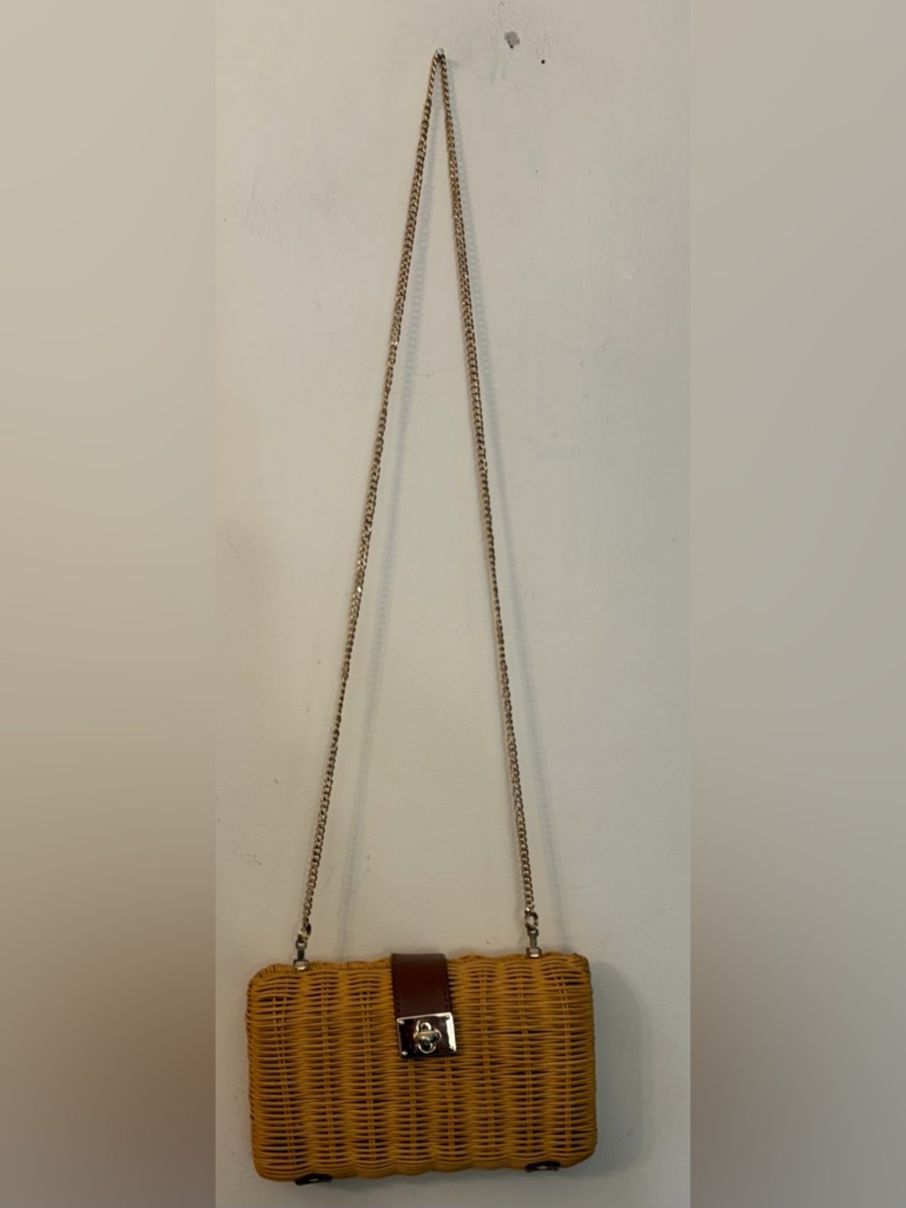 J Crew Rattan clutch purse with chain strap - Picture 11 of 11